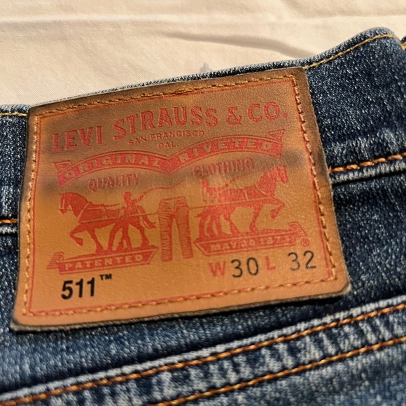 Levi’s 511 - 30X32 - Slim Used Blue Jeans - Picture 3 of 5